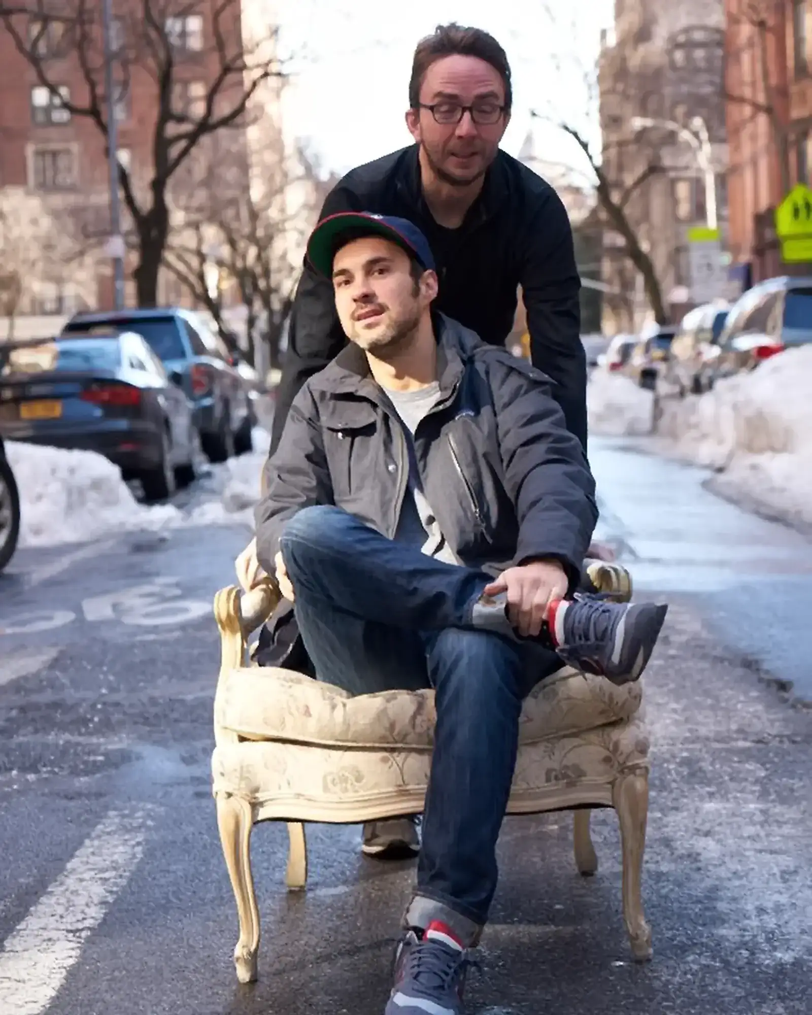 Pushing a Chair in the Streets of NYC | Mark Normand and Joe List | Tuesdays with Stories Comedians Mark Normand and Joe List of Tuesdays with Stories. Find Mark Normand Tour Dates and Joe List Tour Dates at www.tuesdayspod.com/find-a-show