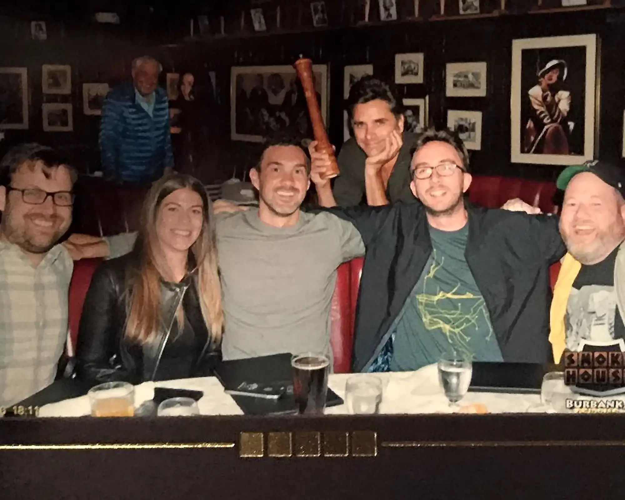 John Stamos with Joe, Mark, and Mark's Wife Mae Planert at Dinner with Friends | Mark Normand and Joe List | Tuesdays with Stories Comedians Mark Normand and Joe List of Tuesdays with Stories with John Stamos and Mark's wife Mae Planert. Find Mark Normand Tour Dates and Joe List Tour Dates at www.tuesdayspod.com/find-a-show