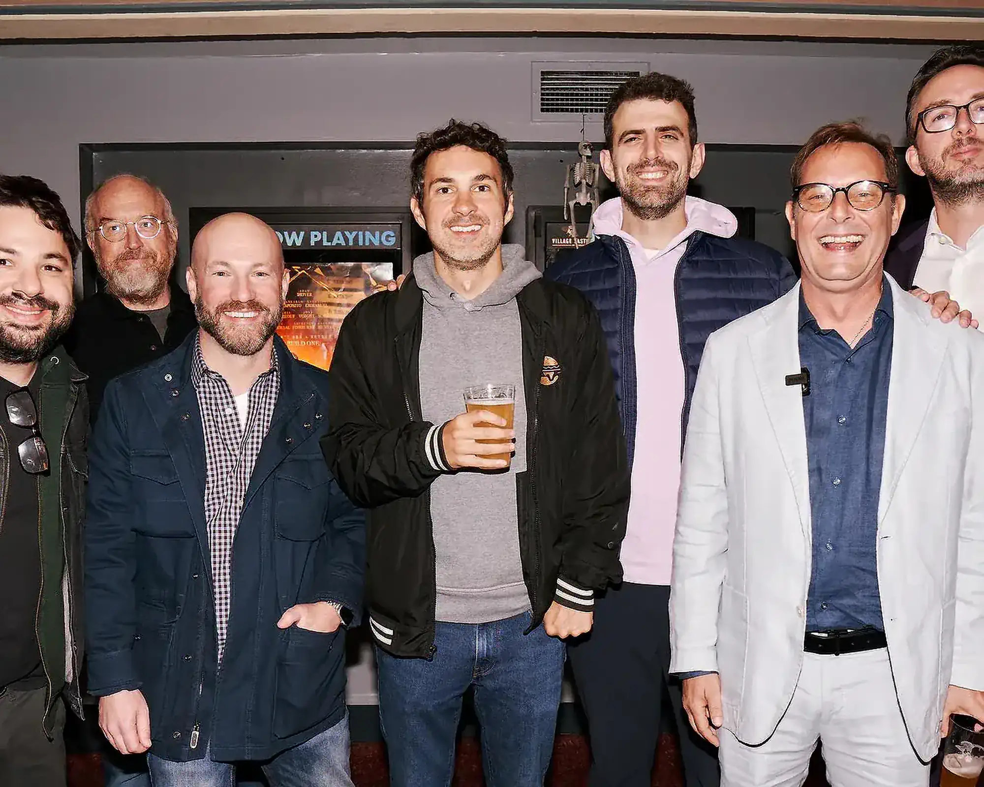 Louis C.K., Sam Morril, Tom Dustin, and Raanan Hershberg with Mark and Joe | Mark Normand and Joe List | Tuesdays with Stories Comedians Louis C.K., Sam Morril, Tom Dustin, and Raanan Hershberg with comedians Mark Normand and Joe List of Tuesdays with Stories. Find more Tuesdays with Stories photos at www.tuesdayspod.com/photos