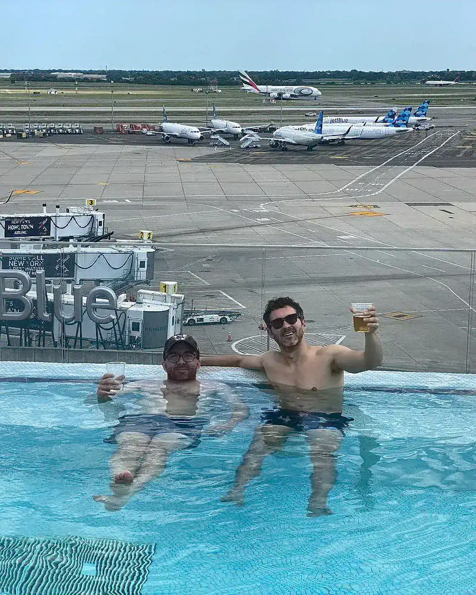 Airport Hotel Outdoor Pool | Mark Normand and Joe List | Tuesdays with Stories Comedians Mark Normand and Joe List of Tuesdays with Stories at an airport hotel outdoor pool. Find Mark Normand Tour Dates and Joe List Tour Dates at www.tuesdayspod.com/find-a-show
