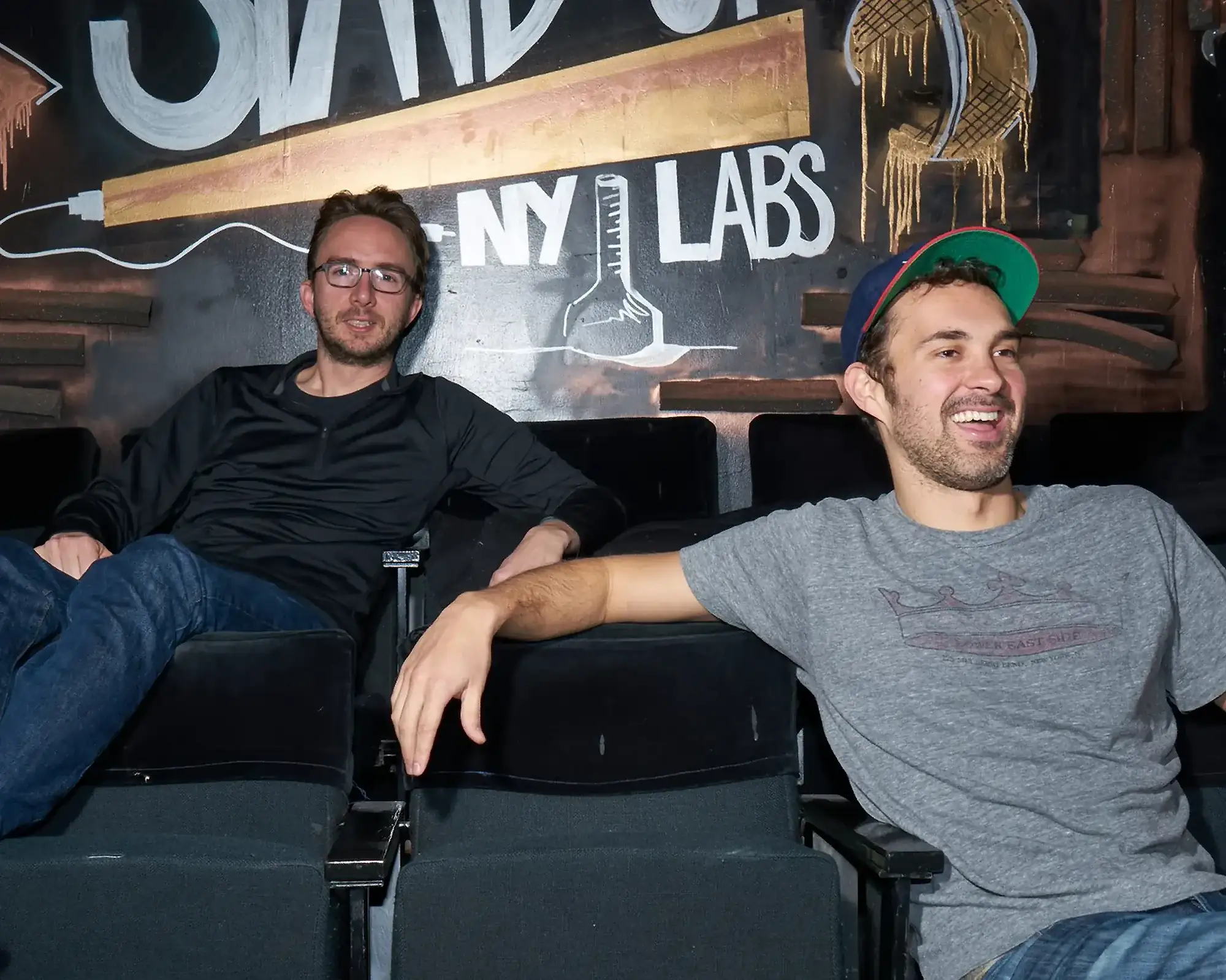 Sitting at Stand Up NY Labs | Mark Normand and Joe List | Tuesdays with Stories Comedians Mark Normand and Joe List of Tuesdays with Stories at the Stand Up NY Labs. Find Mark Normand Tour Dates and Joe List Tour Dates at www.tuesdayspod.com/find-a-show