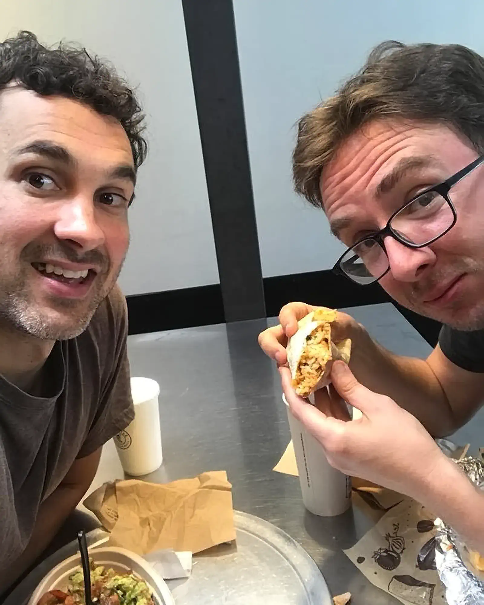 Eating Chipotle Burritos | Mark Normand and Joe List | Tuesdays with Stories Comedians Mark Normand and Joe List of Tuesdays with Stories at Chipotle, eating burritos. Find Mark Normand Tour Dates and Joe List Tour Dates at www.tuesdayspod.com/find-a-show