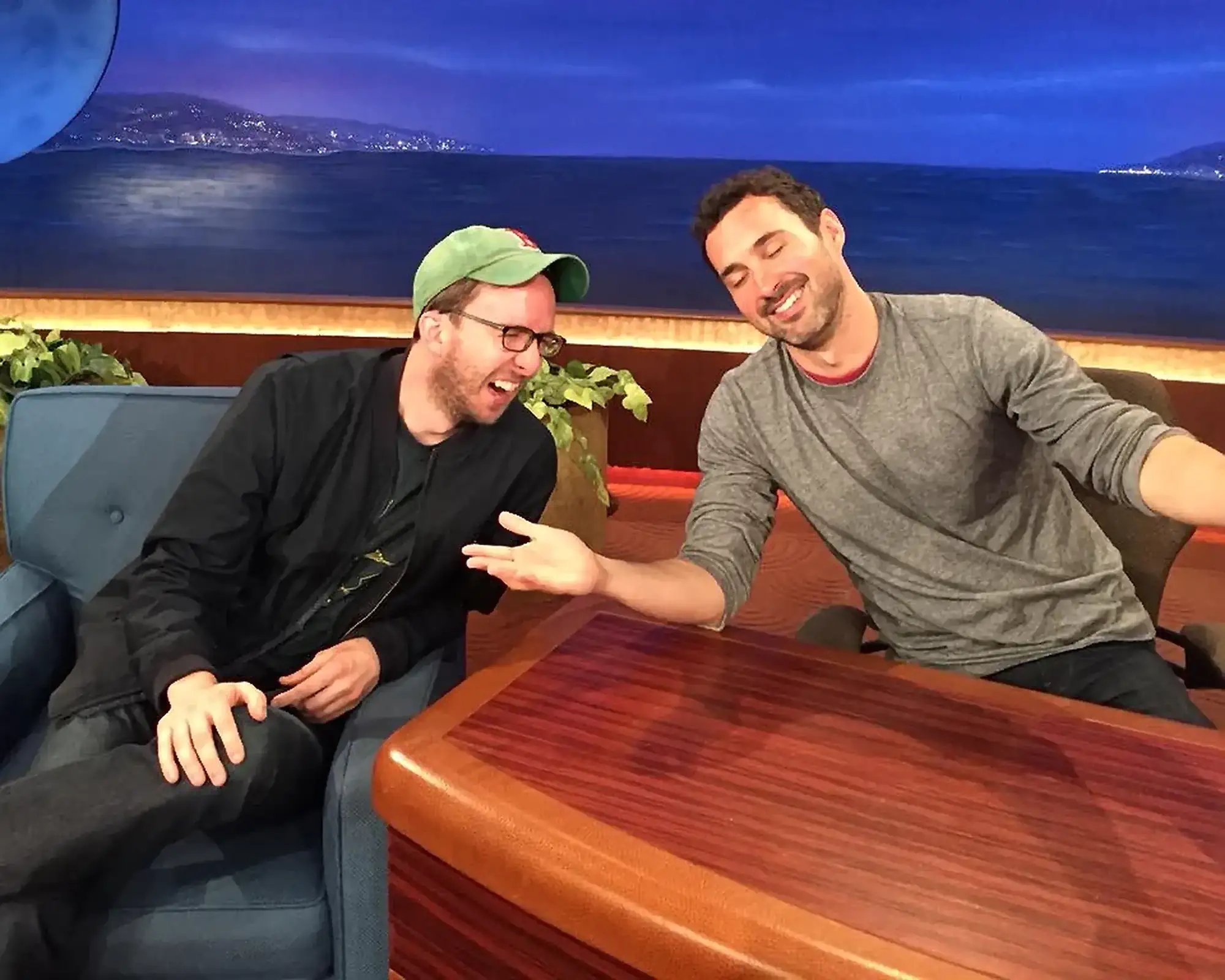Lauging on Set at Conan (TBS) | Mark Normand and Joe List | Tuesdays with Stories Comedian and host of Tuesdays with Stories Joe List laughing with Mark Normand on the set of Conan (Conan O'Brien, TBS). Find Mark Normand Tour Dates and Joe List Tour Dates at www.tuesdayspod.com/find-a-show
