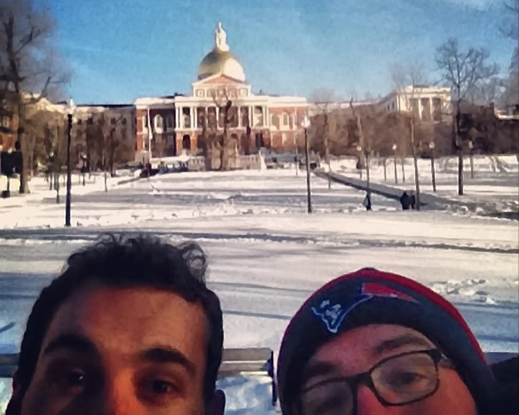 Selfie in Snow in New England Patriots Hat | Mark Normand and Joe List | Tuesdays with Stories Comedians Mark Normand and Joe List of Tuesdays with Stories. Find Mark Normand Tour Dates and Joe List Tour Dates at www.tuesdayspod.com/find-a-show
