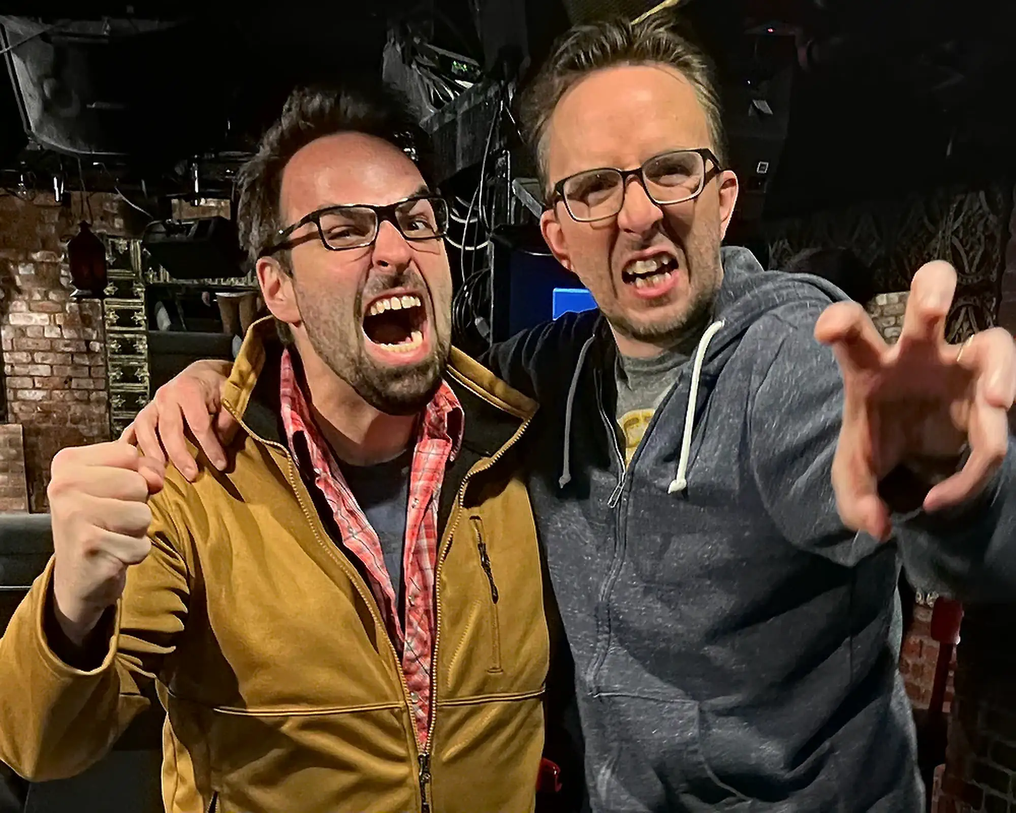 Chuck Staton Being Silly with Joe | Joe List | Tuesdays with Stories Podcast producer Chuck Staton being silly with comedian Joe List of Tuesdays with Stories. Find Mark Normand Tour Dates and Joe List Tour Dates at www.tuesdayspod.com/find-a-show