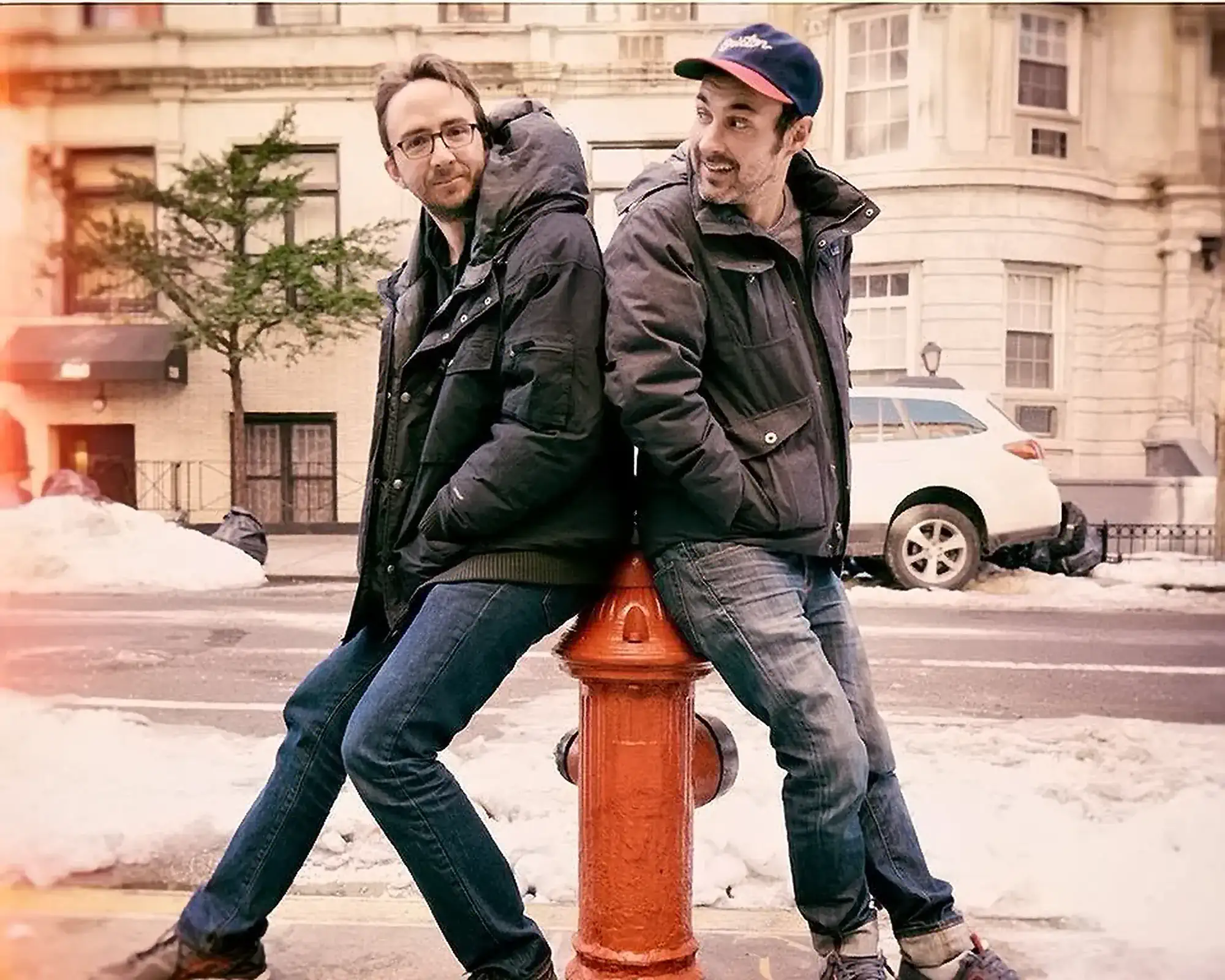 Leaning on a Fire Hydrant Together in NYC | Mark Normand and Joe List | Tuesdays with Stories Comedians Mark Normand and Joe List of Tuesdays with Stories on a fire hydrant. Find Mark Normand Tour Dates and Joe List Tour Dates at www.tuesdayspod.com/find-a-show