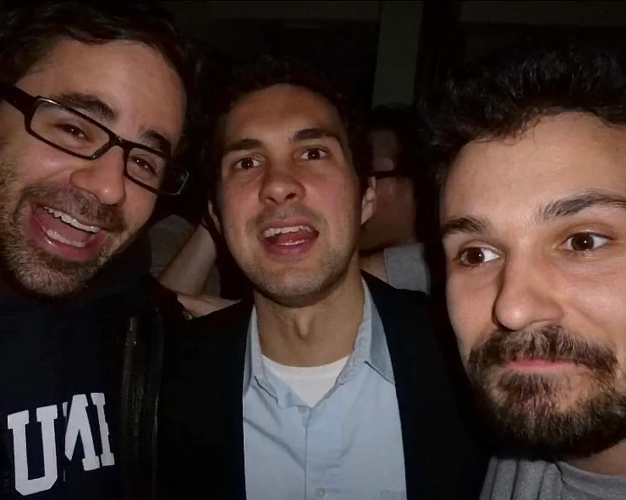Yannis Pappas and Mark at a Party | Mark Normand | Tuesdays with Stories Comedian Yannis Pappas at a party with comedian Mark Normand of Tuesdays with Stories. Find more about Mark at www.tuesdayspod.com/mark-normand